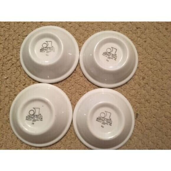 JACKSON CHINA SET OF 4 BLUE 4" BOWLS--FALLS CREEK PENNSYLVANIA **NICE** - Picture 2 of 3
